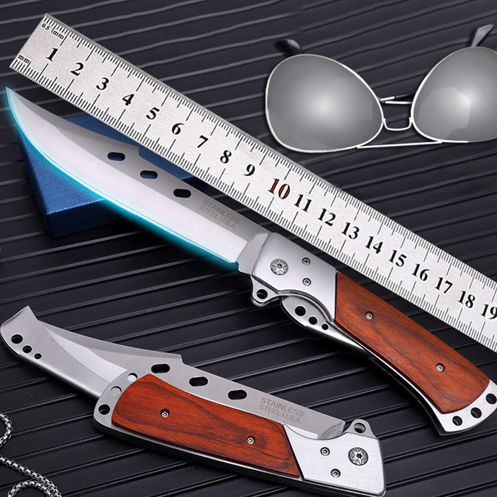 Outdoor Large Folding Knife Camping Fishing Pocket Hunting Knife Survival Tool V201-W13156476
