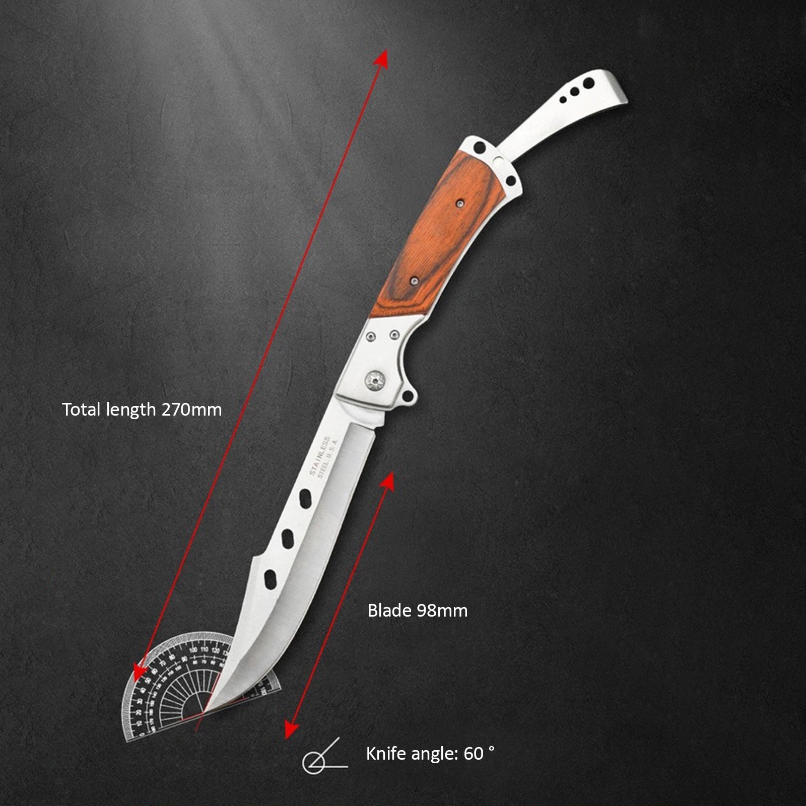 Outdoor Large Folding Knife Camping Fishing Pocket Hunting Knife Survival Tool V201-W13156476