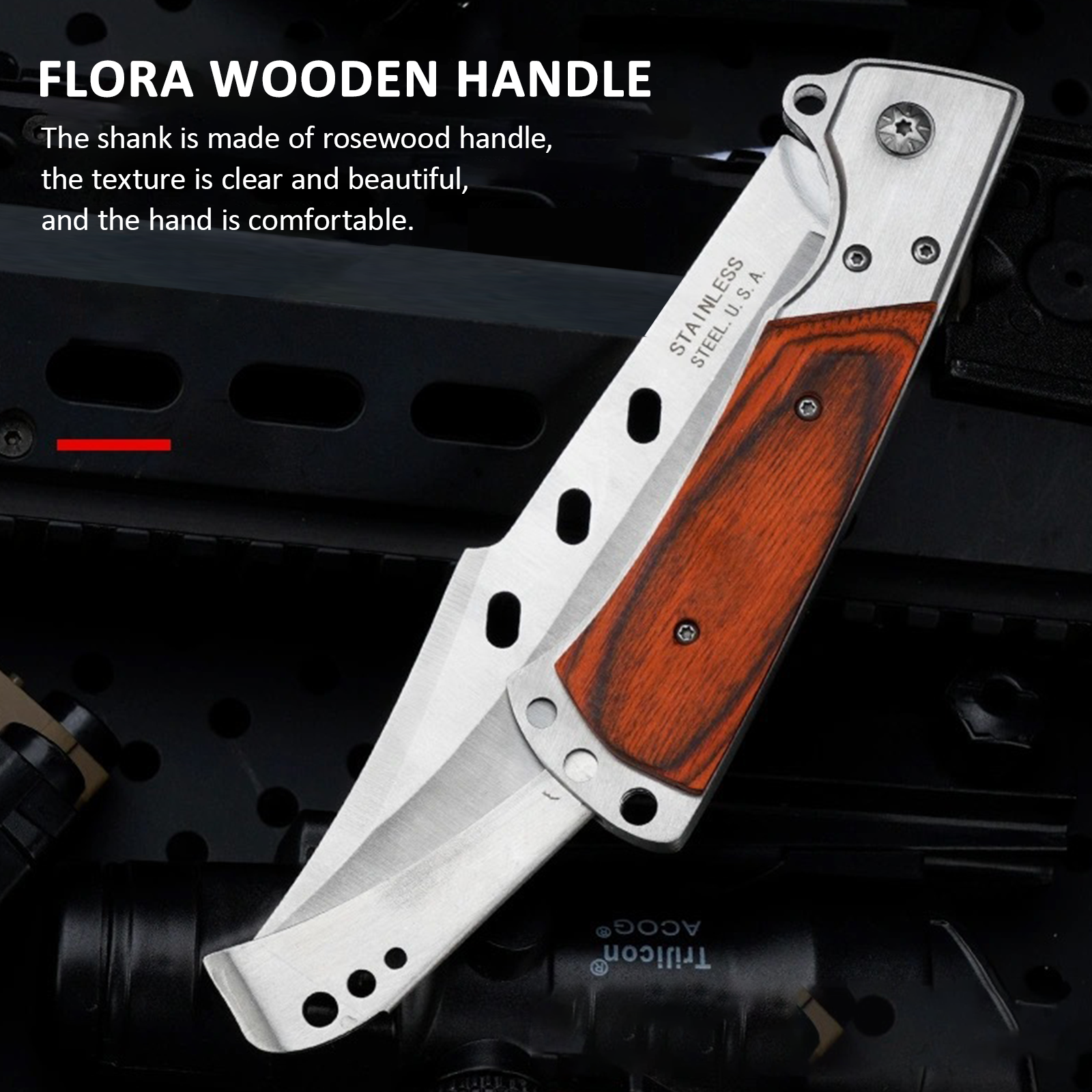 Outdoor Large Folding Knife Camping Fishing Pocket Hunting Knife Survival Tool V201-W13156476