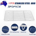1pc Stainless Steel Baking Pan Toaster Oven Pans Grid Baking Dish BBQ Cookie Cake, 30*24cm V201-W13175805