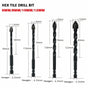4PCS Drill Set Hex Tile Drill Bit Glass Ceramic Bric Hex Shank Cross Spear Head V201-W13175807
