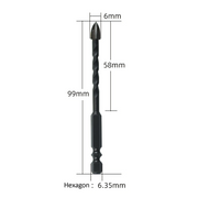 4PCS Drill Set Hex Tile Drill Bit Glass Ceramic Bric Hex Shank Cross Spear Head V201-W13175807
