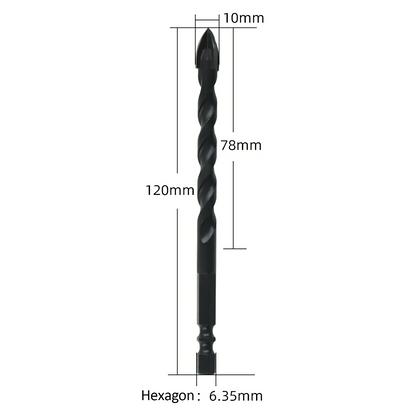 4PCS Drill Set Hex Tile Drill Bit Glass Ceramic Bric Hex Shank Cross Spear Head V201-W13175807
