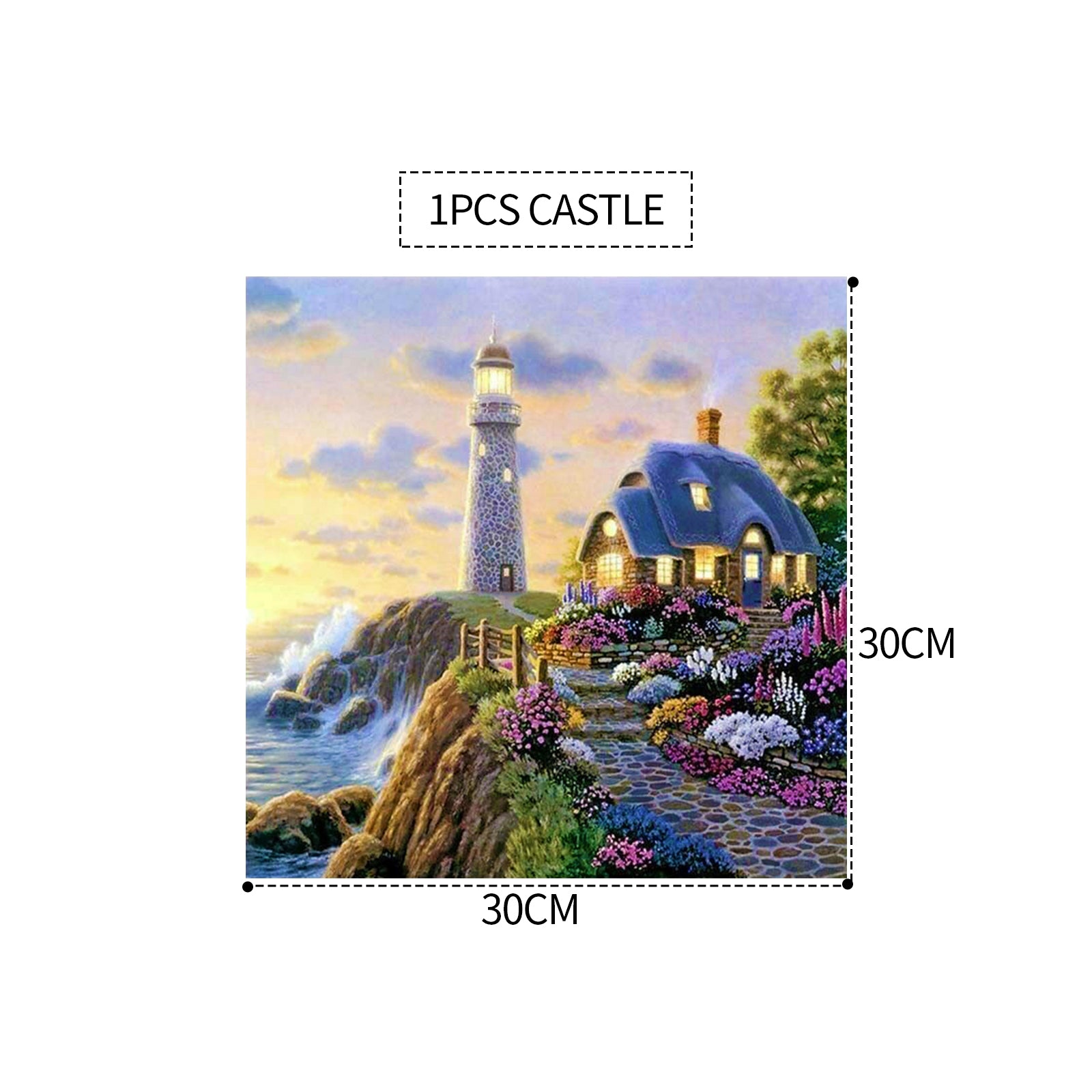 1PCS 5D Diamond Painting Kits Diamond Glue Art Kit Paint for Adults Kids DIY Gift 30x30cm V201-W13175814