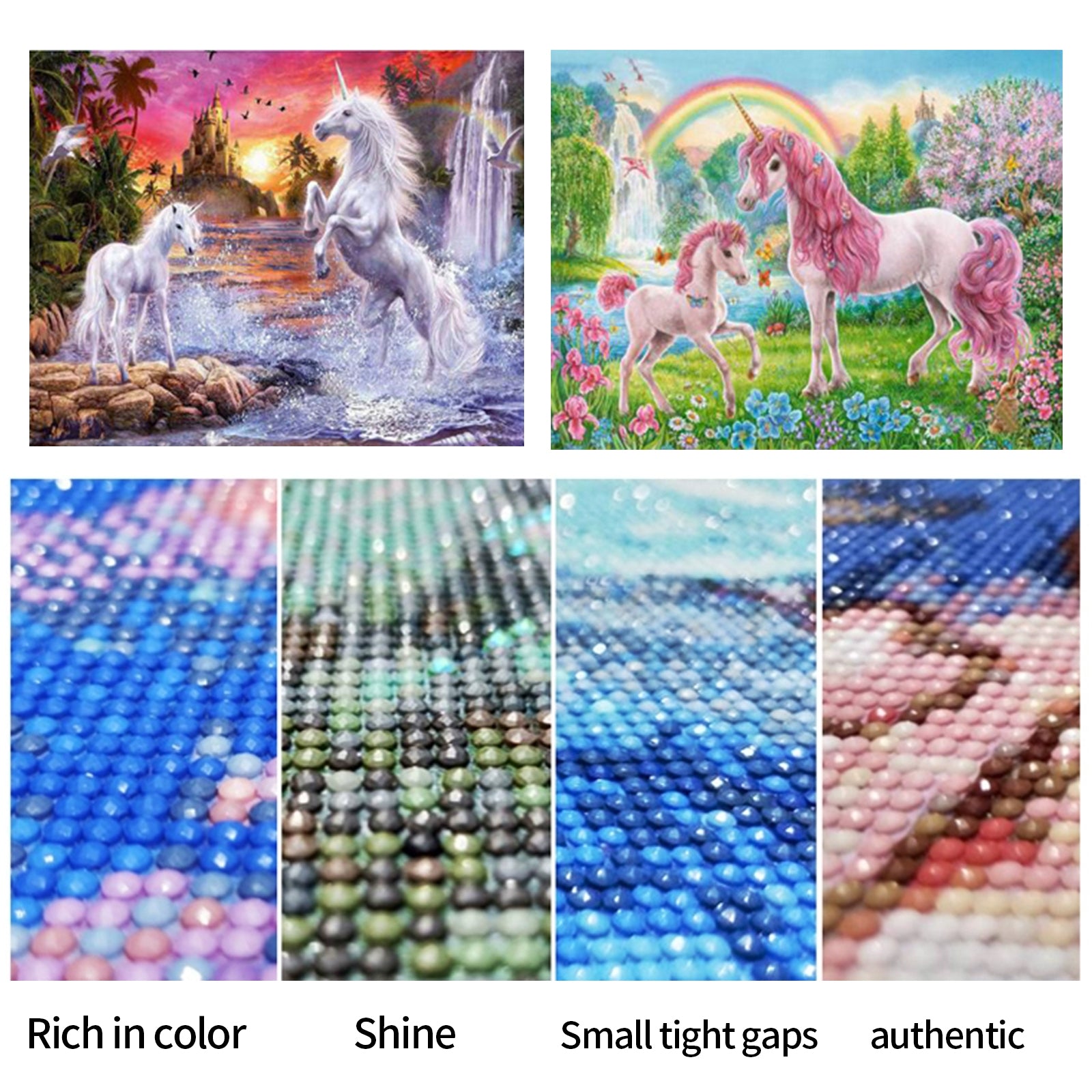 2PCS 5D Diamond Painting Kits Diamond Glue Art Kit Paint for Adults Kids DIY Gift 40x30cm V201-W13175817