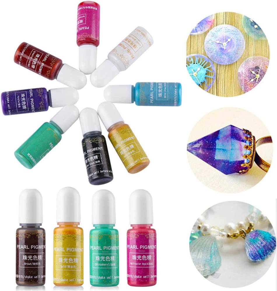 12PcS Resin Liquid Pigment Colorant Pearl Coloring Dye Epoxy Resin Colorant DIY V201-W13177949