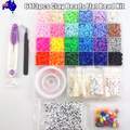 About 6113pcs Clay Heishi Beads Flat Bead Kit Bracelets Necklace Earrings Making V201-W13177950