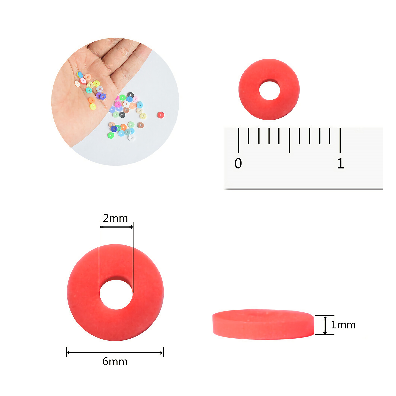 About 6113pcs Clay Heishi Beads Flat Bead Kit Bracelets Necklace Earrings Making V201-W13177950