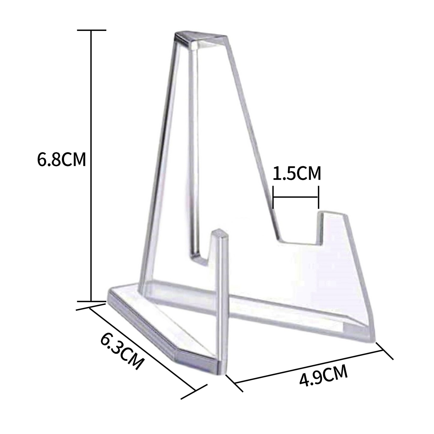 12pcs L Acrylic Clear Stand for Trading Card PSA Pokemon Card Holders Stand V201-W13177952