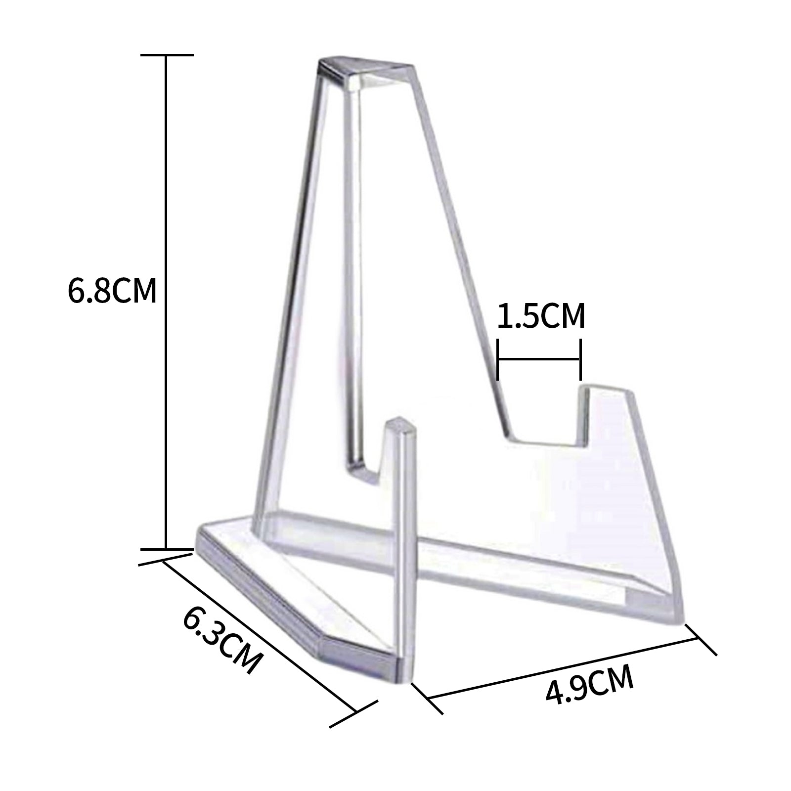 12pcs L Acrylic Clear Stand for Trading Card PSA Pokemon Card Holders Stand V201-W13177952