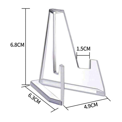 12pcs L Acrylic Clear Stand for Trading Card PSA Pokemon Card Holders Stand V201-W13177952
