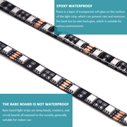 4M RGB LED Strip Lights IP65 Waterproof 5050 300LEDs 12V USB Bluetooth Gift V201-W13177954