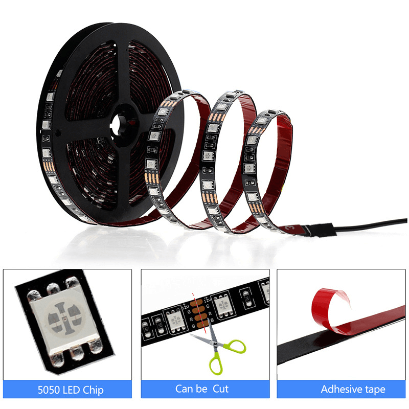 4M RGB LED Strip Lights IP65 Waterproof 5050 300LEDs 12V USB Bluetooth Gift V201-W13177954