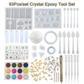 93Pcs/Set Resin Mold Epoxy Resin Mold Dropper Spoon Powder Set Kit Craft Tool V201-W13177958