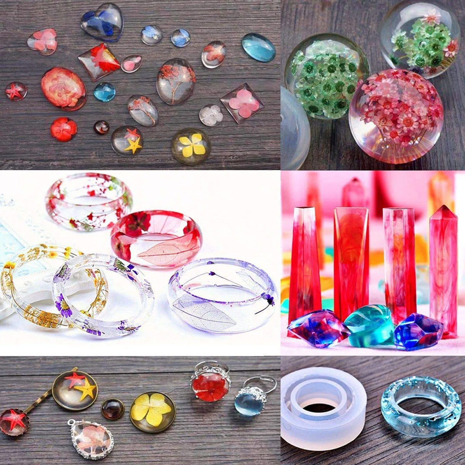 93Pcs/Set Resin Mold Epoxy Resin Mold Dropper Spoon Powder Set Kit Craft Tool V201-W13177958