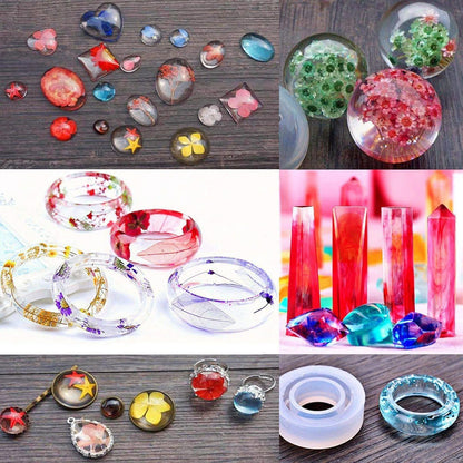 93Pcs/Set Resin Mold Epoxy Resin Mold Dropper Spoon Powder Set Kit Craft Tool V201-W13177958