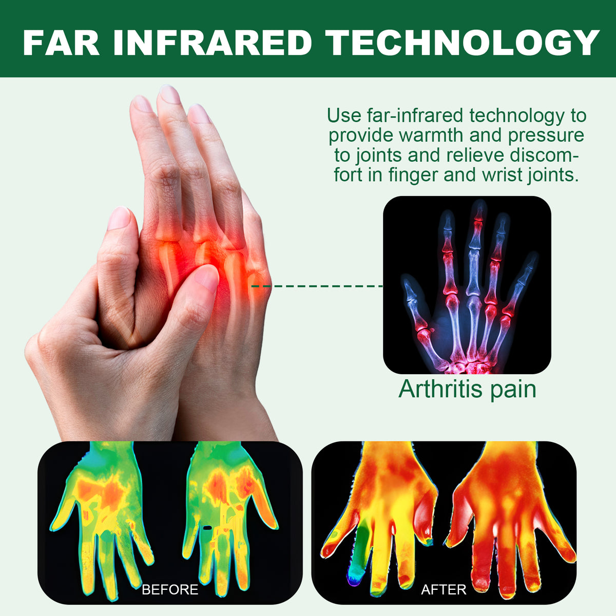 Houkea Joint Care Gloves Relieve Thumb Stiffness And Finger Joint Soreness And Swelling Discomfort Care Gloves V201-W13178443