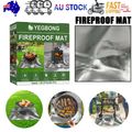Yegbong Fireproof Mat, Outdoor Lawn Terrace Barbecue Fireproof Silver Rectangular Protective Mat V201-W13188448