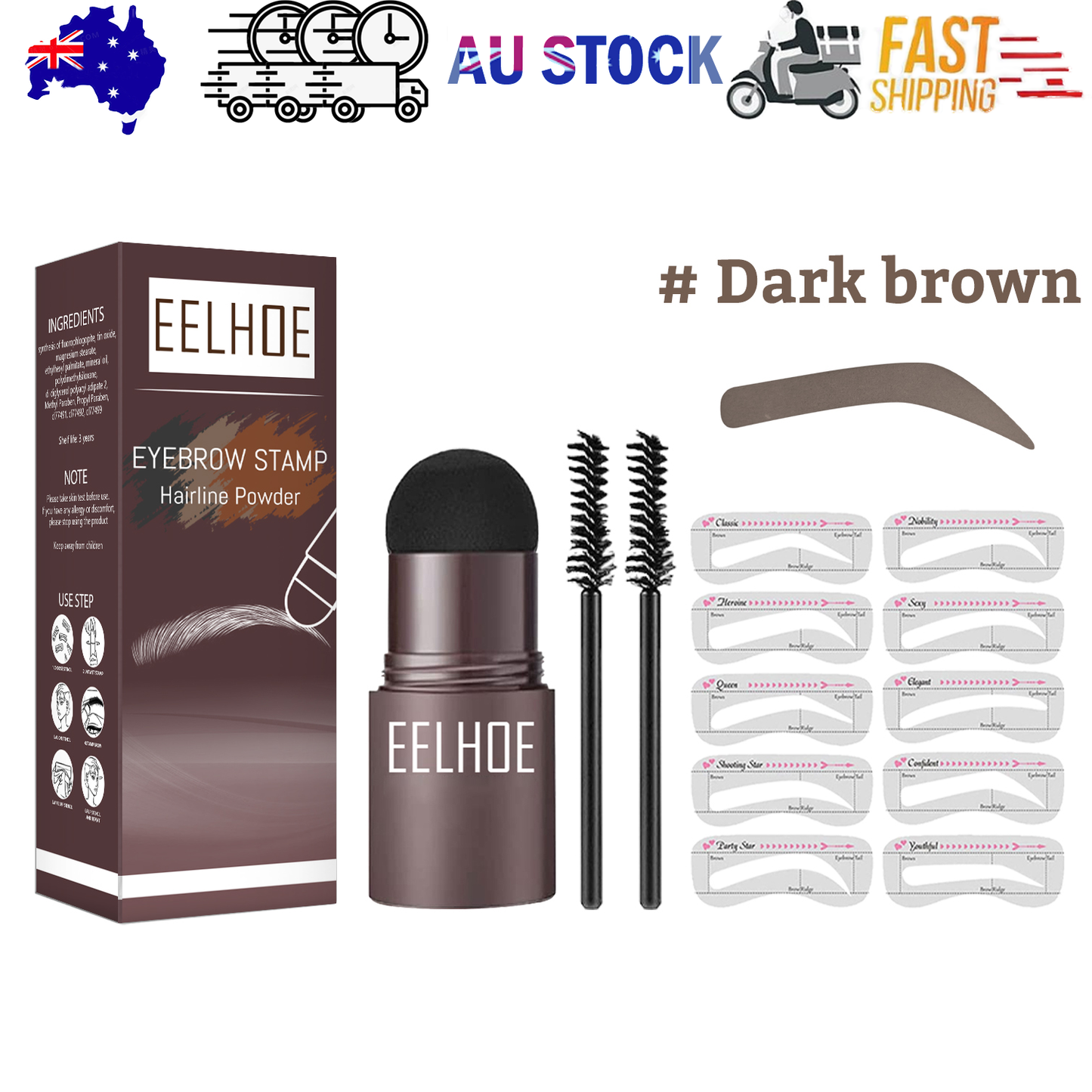 Eyebrow Print Mold Thrush, Lazy Eyebrows Fill Makeup Eyebrow Cake Waterproof Hairline Powder V201-W13194247