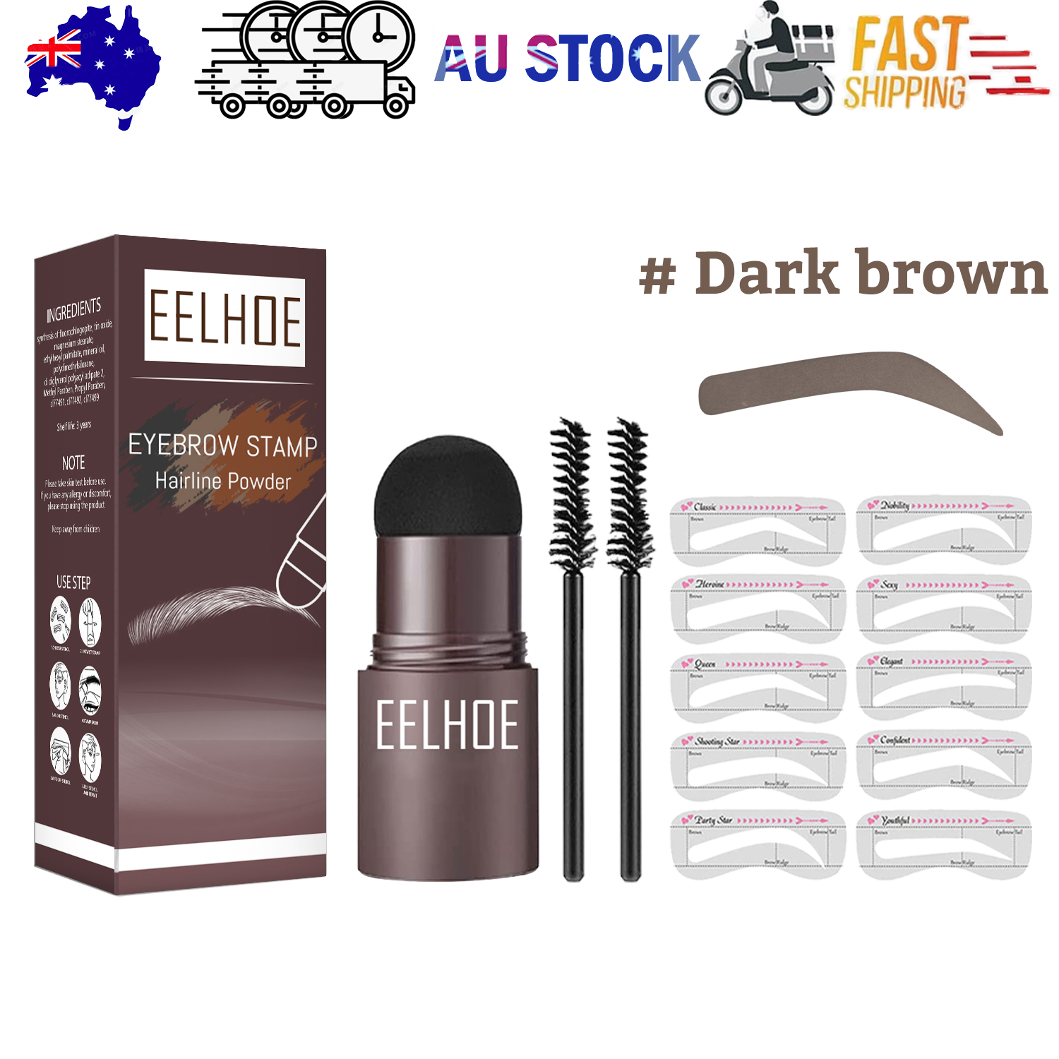 Eyebrow Print Mold Thrush, Lazy Eyebrows Fill Makeup Eyebrow Cake Waterproof Hairline Powder V201-W13194247