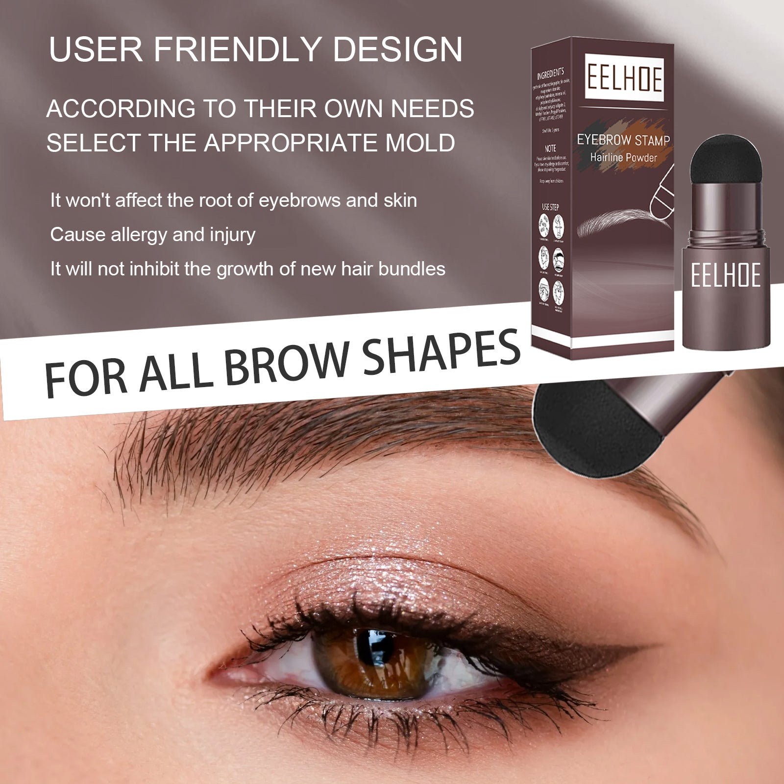 Eyebrow Print Mold Thrush, Lazy Eyebrows Fill Makeup Eyebrow Cake Waterproof Hairline Powder V201-W13194247