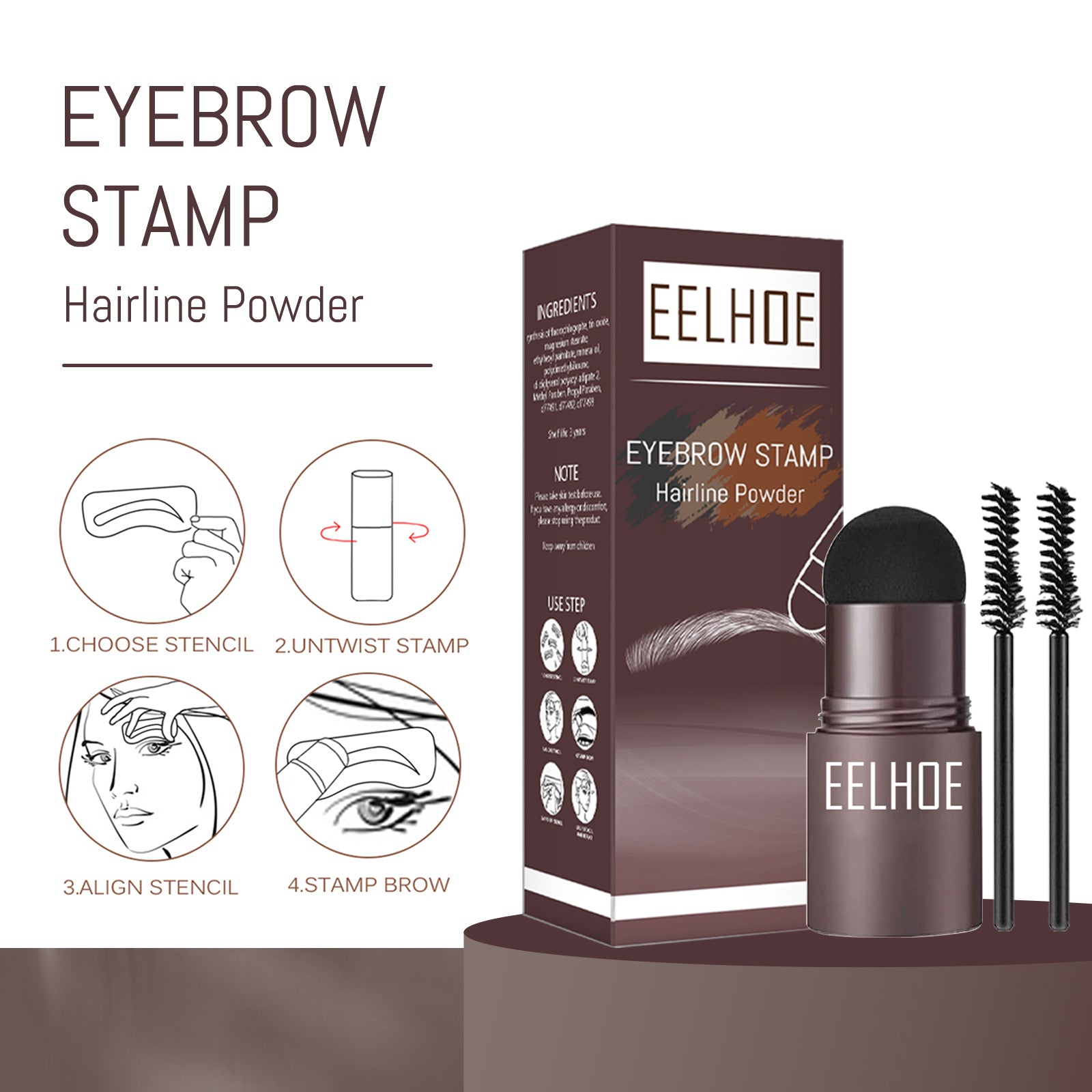 Eyebrow Print Mold Thrush, Lazy Eyebrows Fill Makeup Eyebrow Cake Waterproof Hairline Powder V201-W13194247