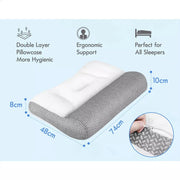 Ergonomic Cervical Pillow Contour Orthopedic Neck Pain Adjustable Bed Pillow V201-W13213943