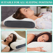 2 pcs Pain Relief Ergonomic Pillow Adjustable Contour Orthopedic Cervical Bed Pillow V201-W13213944