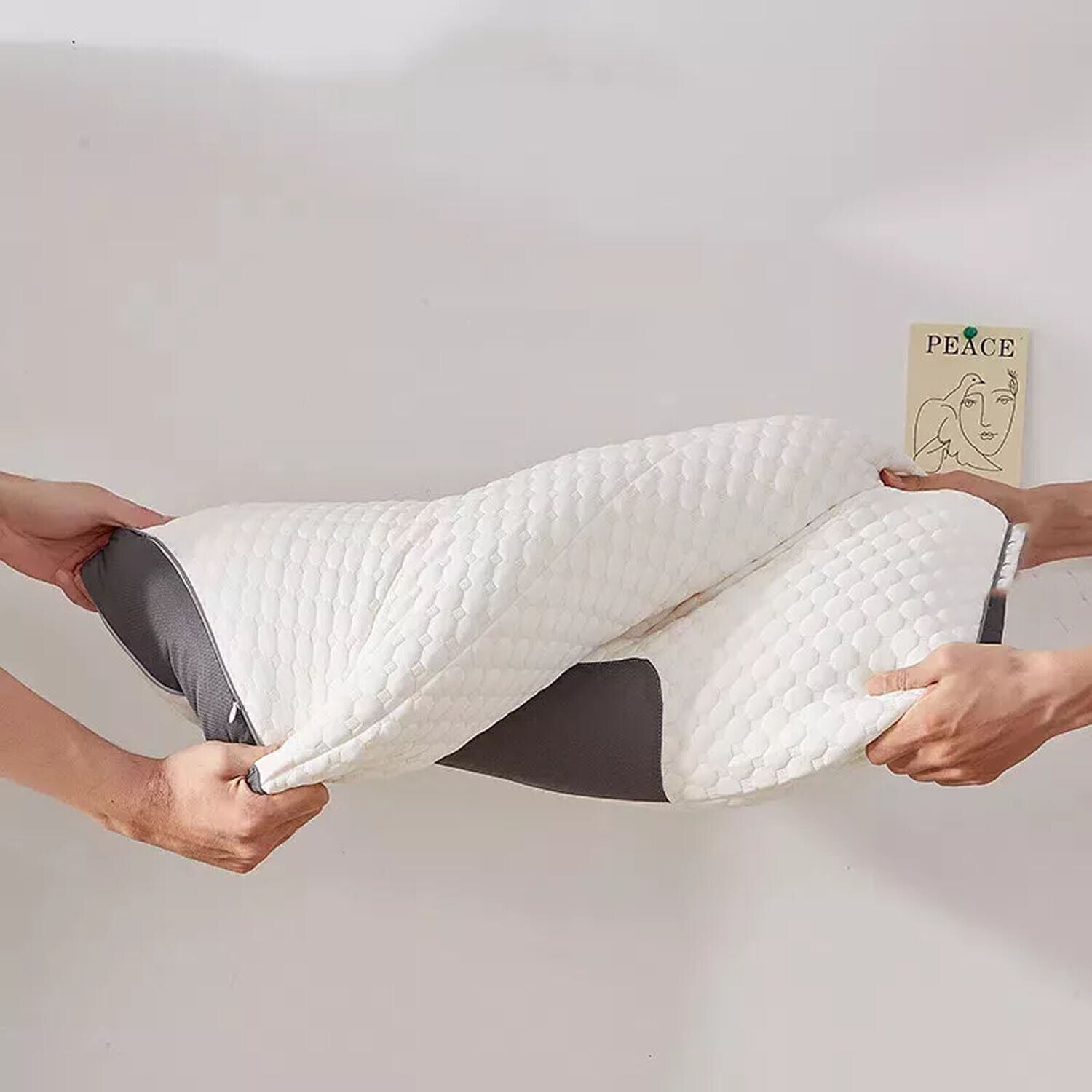 2 pcs Pain Relief Ergonomic Pillow Adjustable Contour Orthopedic Cervical Bed Pillow V201-W13213944