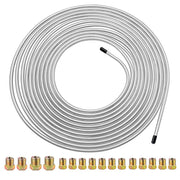 2 Packs 3/16 inch Brake Line Kit 25Ft Tube Rolls Zinc Steel with 32 Fittings NEW V201-W13220693