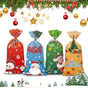 50 PCS Christmas Gift Bags with Assorted Christmas Prints for Xmas Gift Bags V201-W13240426