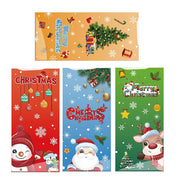 50 PCS Christmas Gift Bags with Assorted Christmas Prints for Xmas Gift Bags V201-W13240426