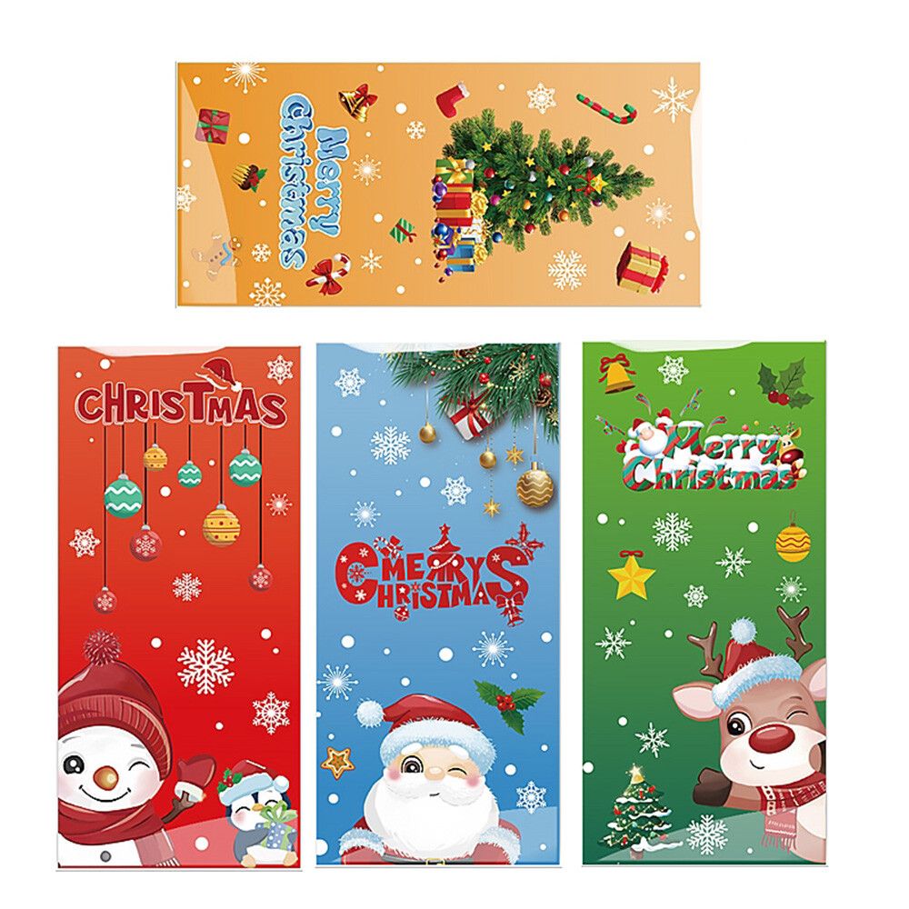 50 PCS Christmas Gift Bags with Assorted Christmas Prints for Xmas Gift Bags V201-W13240426
