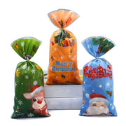 50 PCS Christmas Gift Bags with Assorted Christmas Prints for Xmas Gift Bags V201-W13240426