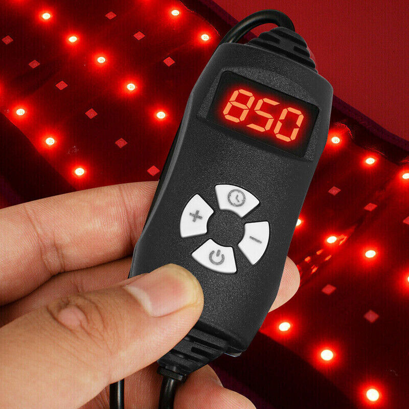 660nm Red & 850nm Near Infrared Light Therapy Heated Wrist Belt Pad Pain Relief V201-W13248965