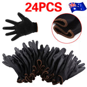24PCS Antistatic Nylon Gloves Work Safety Working Mechanic Gloves Garden Builder V201-W13250097