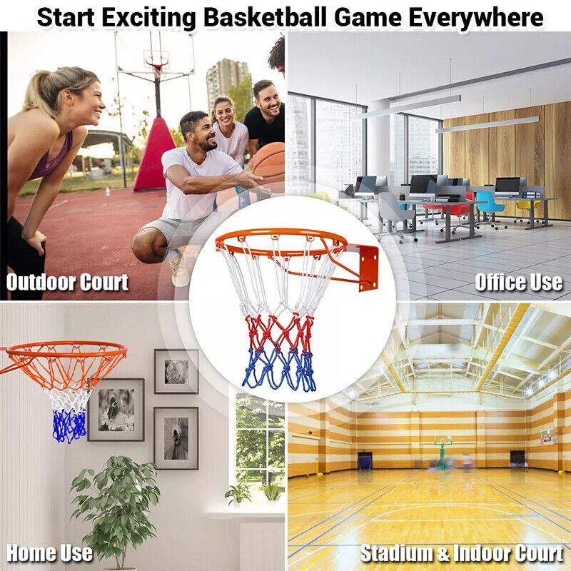 45CM Basketball Ring Hoop Net Wall Mounted Outdoor Hanging Basket ProfessionalAU V201-W13250111