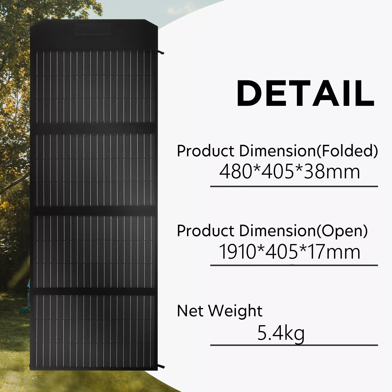 160W 160Watt Folding Solar Panel Blanket Mat Flexible Mono Power Camping RV USB 12V V201-W13272356