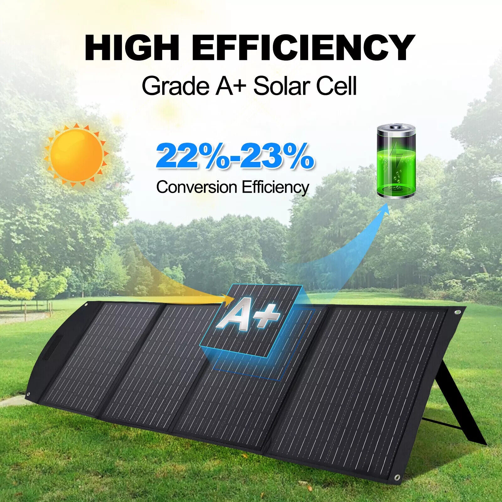 160W 160Watt Folding Solar Panel Blanket Mat Flexible Mono Power Camping RV USB 12V V201-W13272356