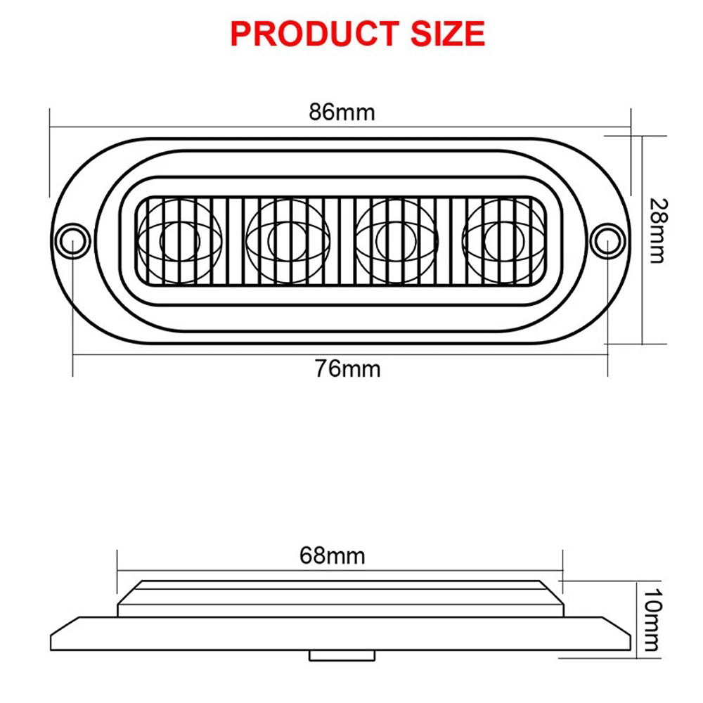 10x LED Clearance Lights Side Marker Lamp Red Amber Truck Trailer Caravan Lorry V201-W13281976