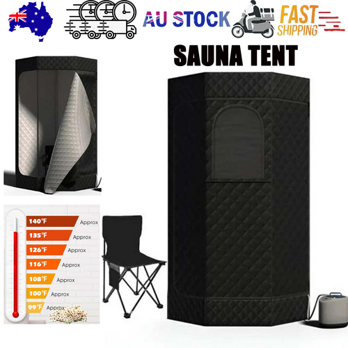 Home Portable Steam Sauna Tent w/Remote Control Foldable Chair Loss Weight AU V201-W13284747