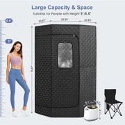 Home Portable Steam Sauna Tent w/Remote Control Foldable Chair Loss Weight AU V201-W13284747