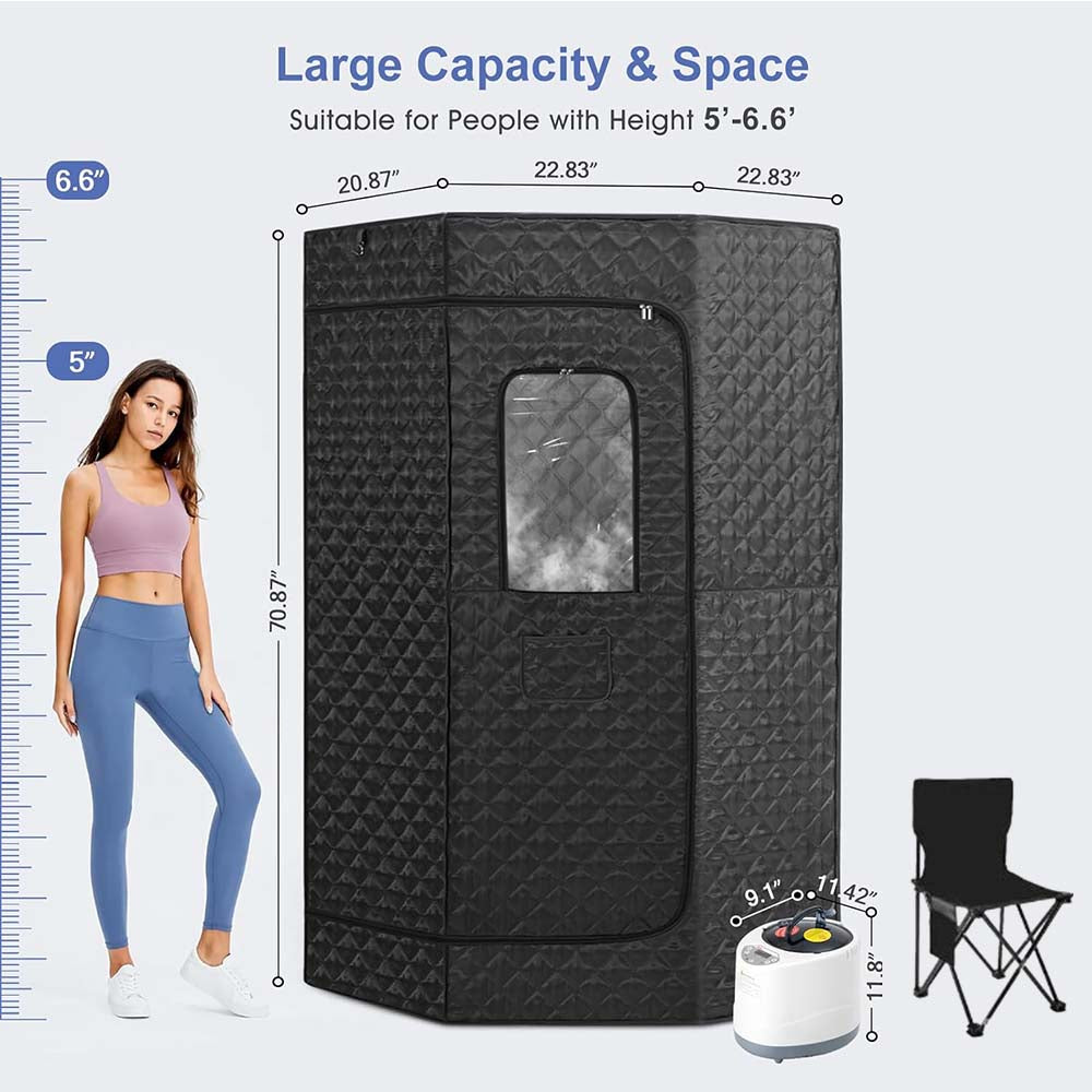 Home Portable Steam Sauna Tent w/Remote Control Foldable Chair Loss Weight AU V201-W13284747