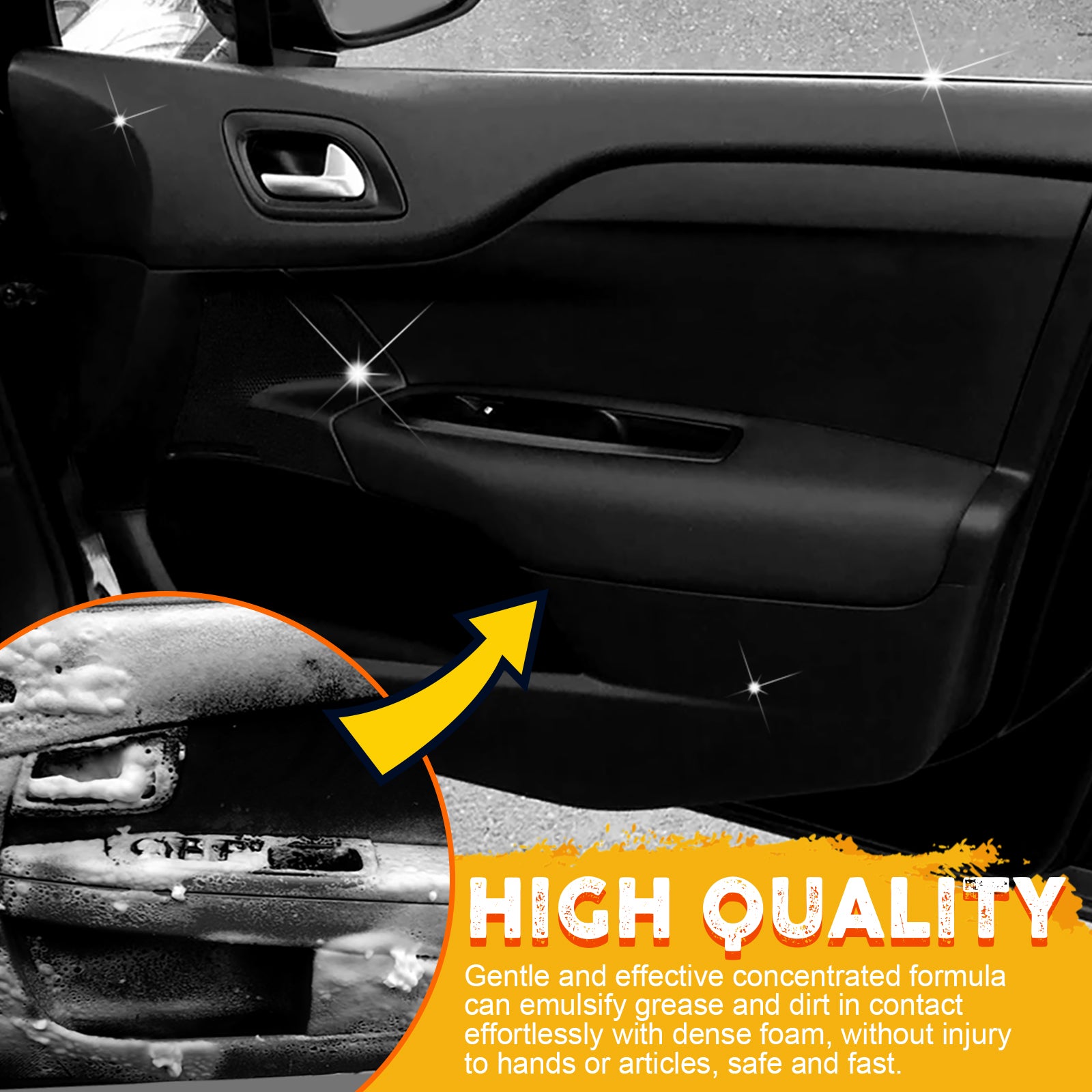 Foam Cleaner, Leather Seat Supplies Decontamination Multi-Functional Interior Cleaner V201-W13288636