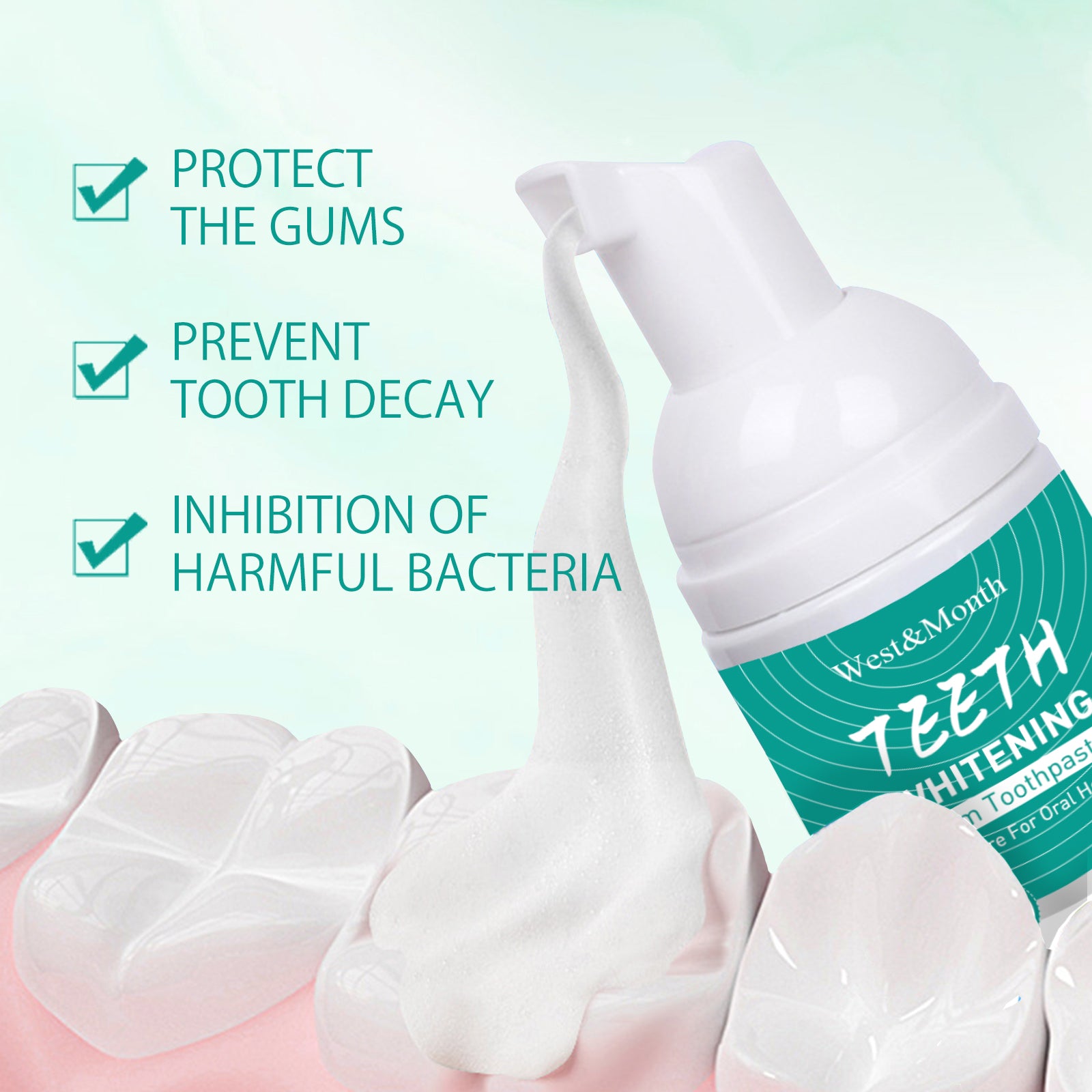 Foam Toothpaste Breath Freshening Whitening Toothpaste Tooth Anti-Moth Mouth Cleaning Tooth Stains And Gum V201-W13288640