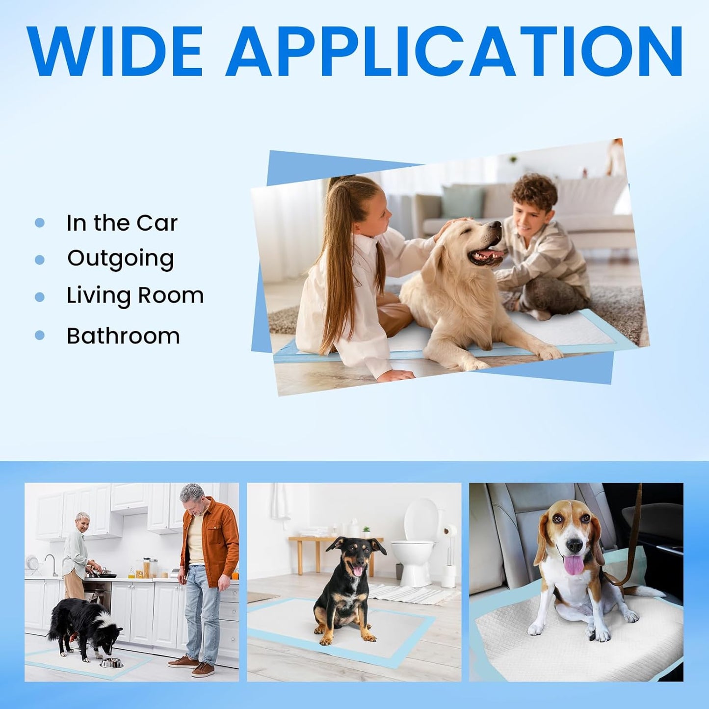 50pcs Pet Training Pads Puppy Toilet Dog Pee Indoor 60x90cm Super Absorbent V201-W13289787
