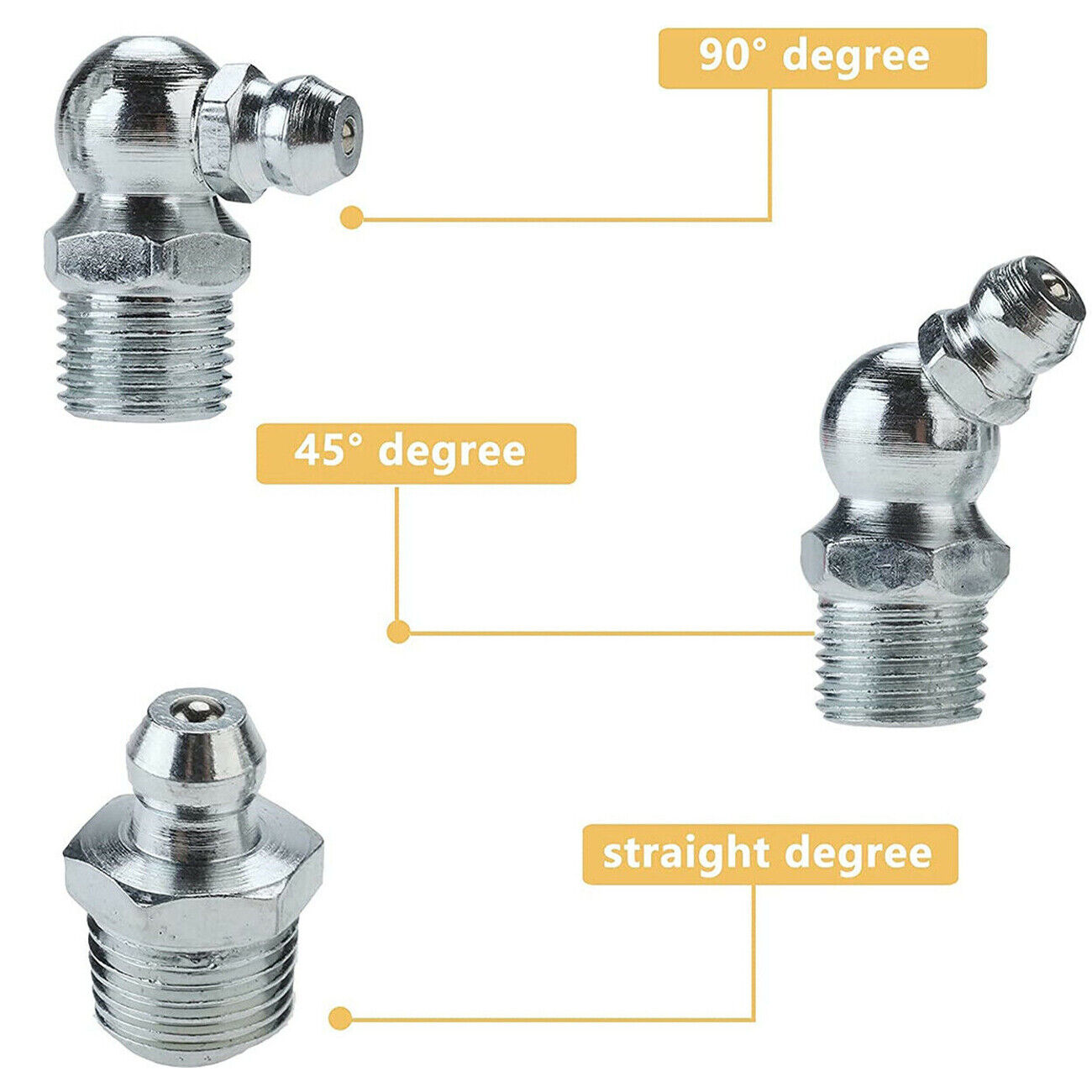Grease Gun Coupler High Pressure Quick Release Lock Nozzles w/Hose For 1/8"NPT V201-W13314314