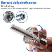 Grease Gun Coupler High Pressure Quick Release Lock Nozzles w/Hose For 1/8"NPT V201-W13314314
