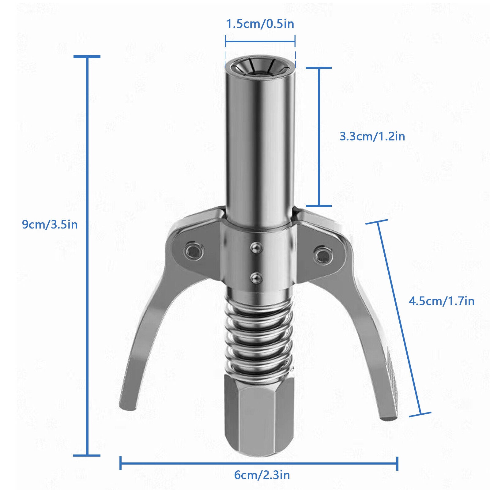 Grease Gun Coupler High Pressure Quick Release Lock Nozzles w/Hose For 1/8"NPT V201-W13314314