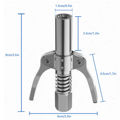 Grease Gun Coupler High Pressure Quick Release Lock Nozzles w/Hose For 1/8"NPT V201-W13314314